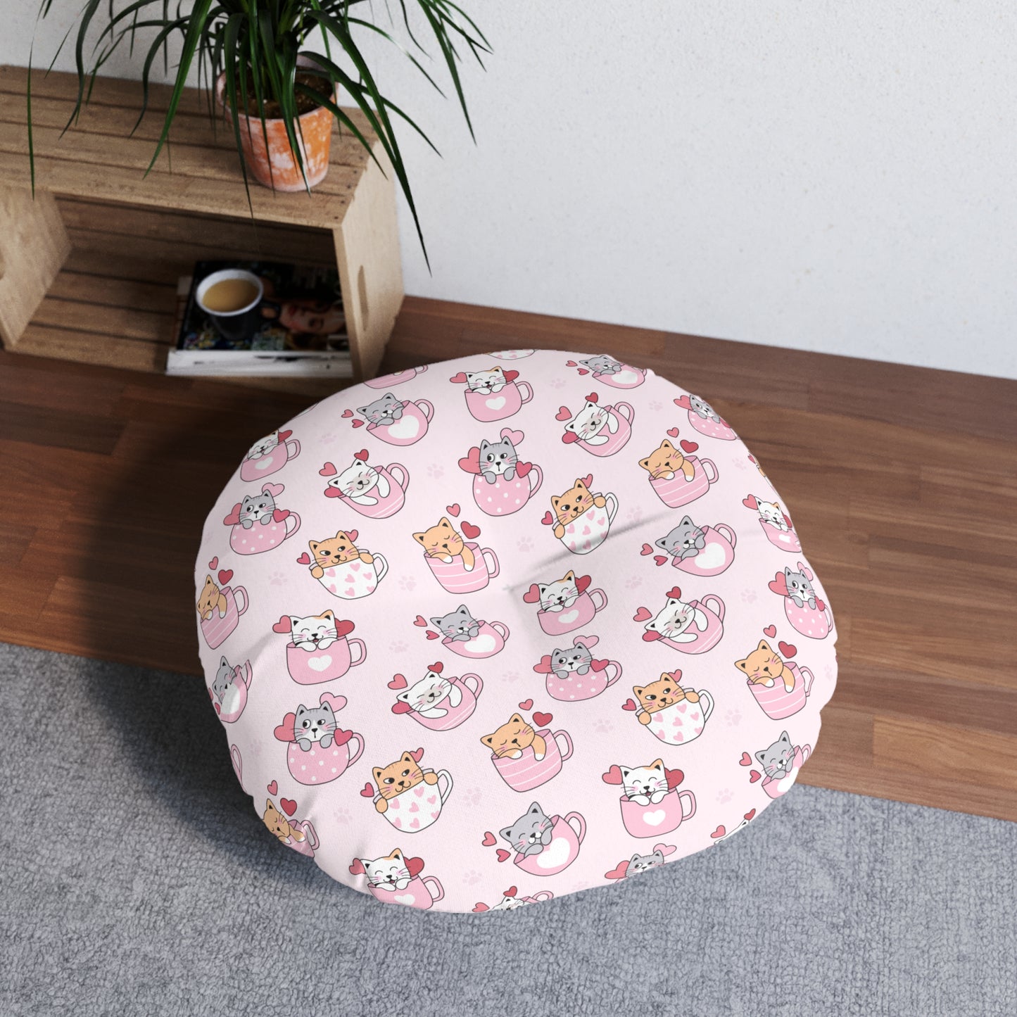 Round Tufted Floor Pillow