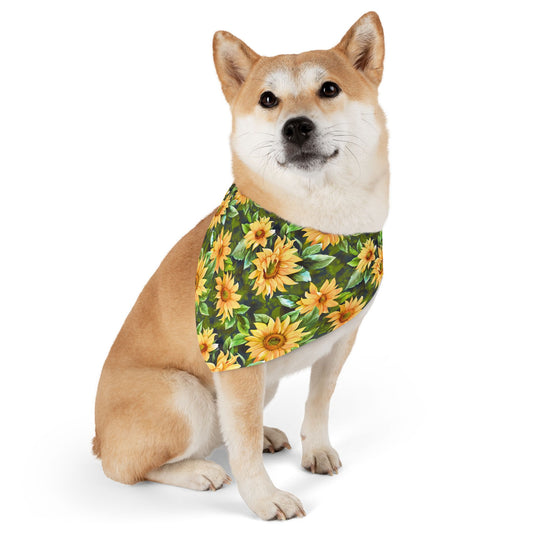 Sunflower Pet Bandana Collar