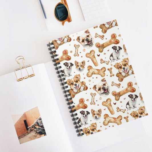 Dog Pattern Spiral Notebook