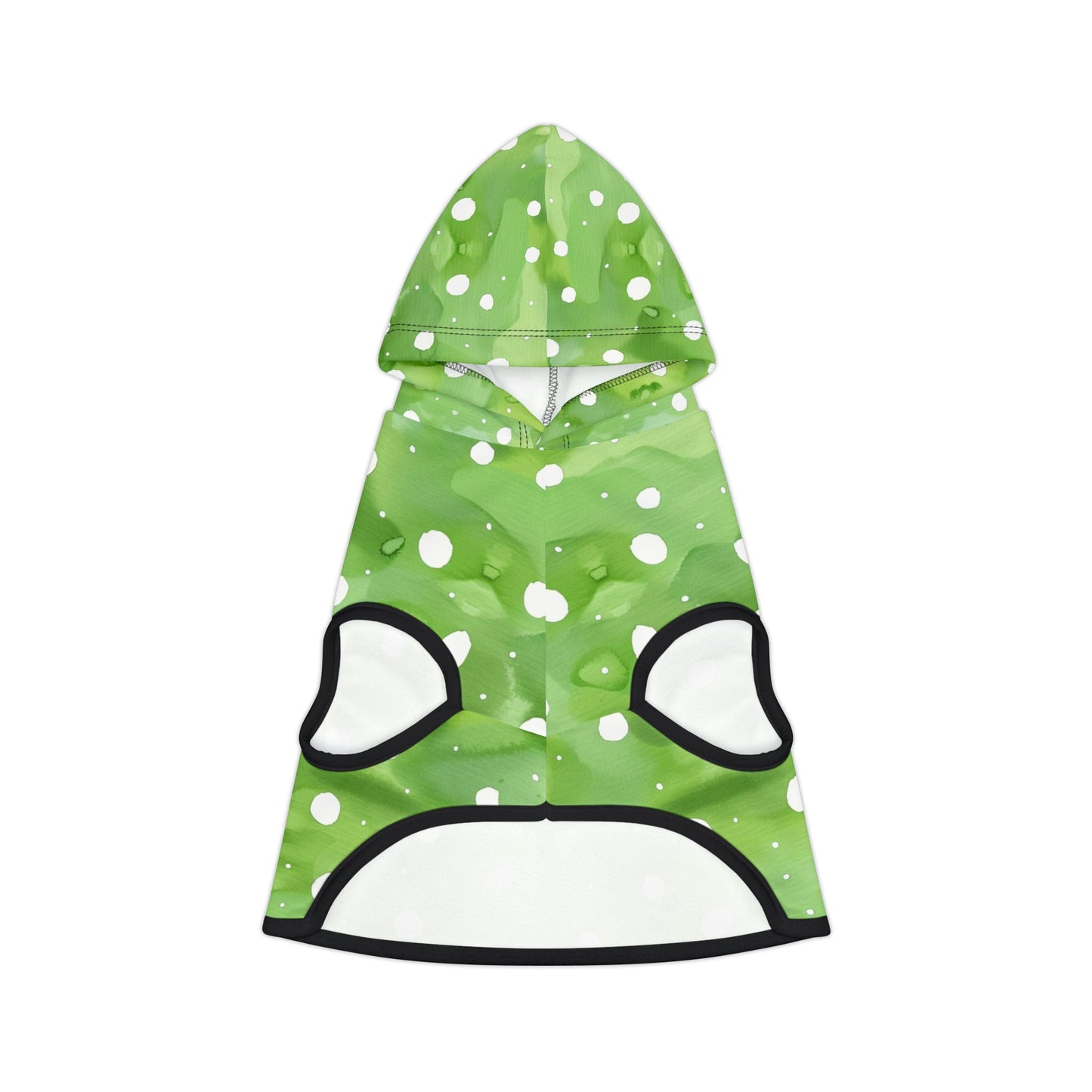 Green Watercolor Polka Dot Pet Hoodie