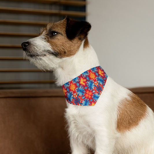 Tie-Dye Kaleidoscope Pet Bandana Collar