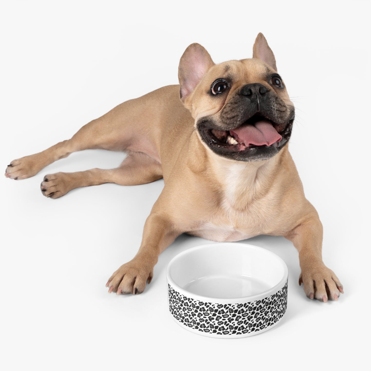 Leopard Print Ceramic Pet Bowl
