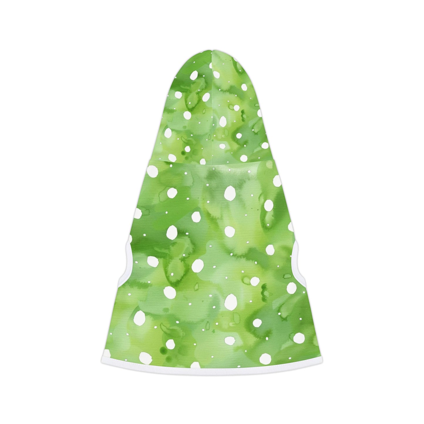 Green Watercolor Polka Dot Pet Hoodie