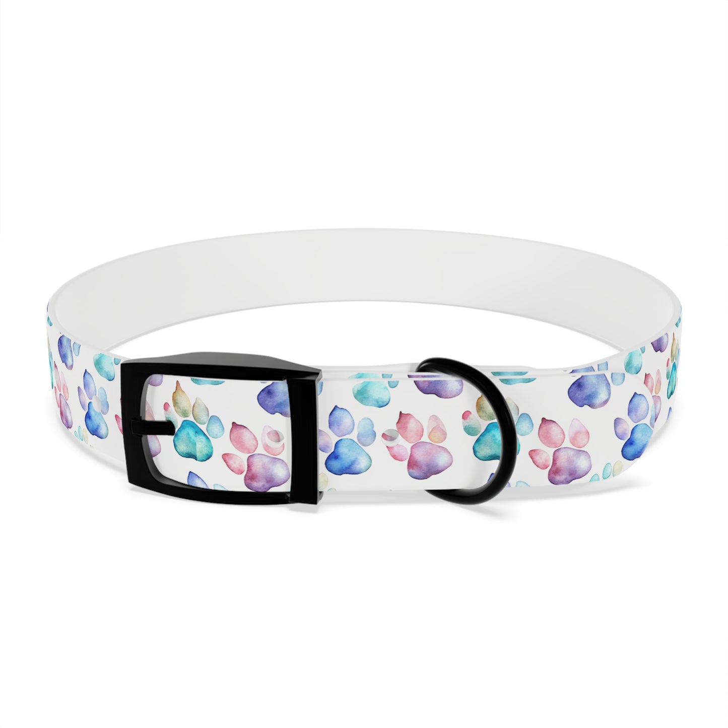 Watercolor Paw Print Dog Collar