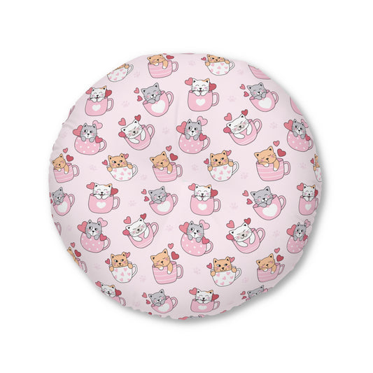 Round Tufted Floor Pillow