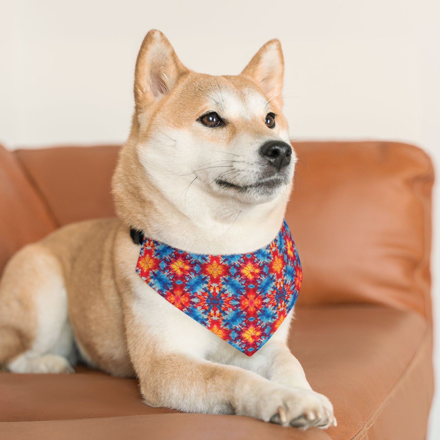 Tie-Dye Kaleidoscope Pet Bandana Collar