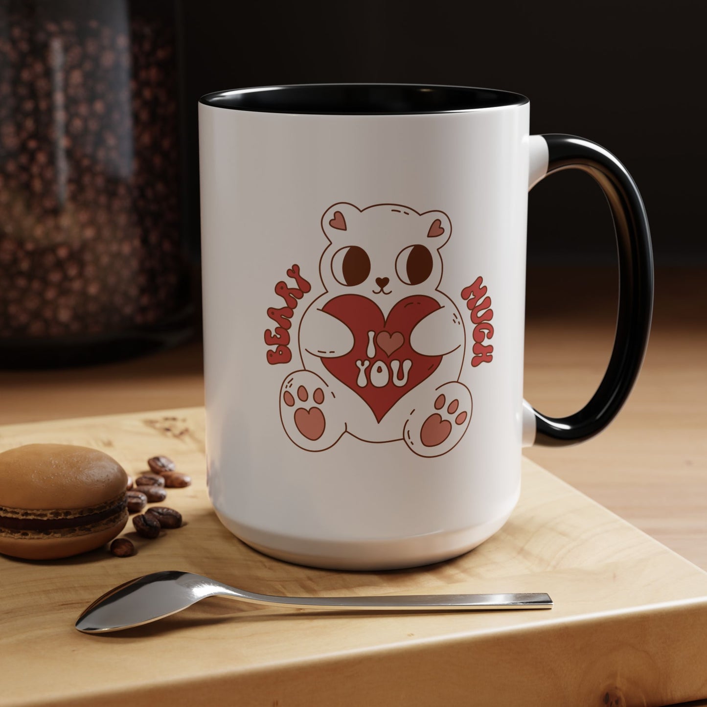 I Love You Bear Accent Coffee Mug