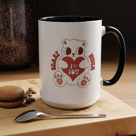 I Love You Bear Accent Coffee Mug