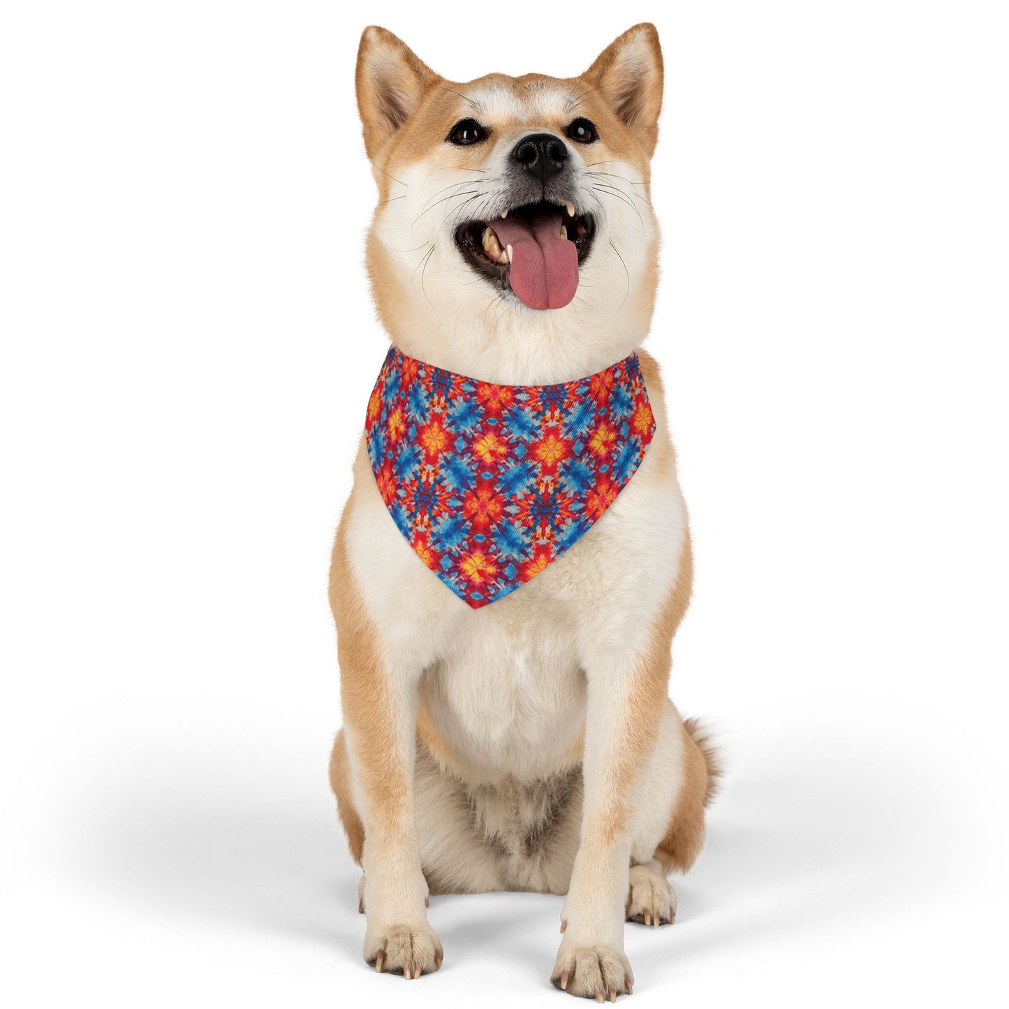 Tie-Dye Kaleidoscope Pet Bandana Collar