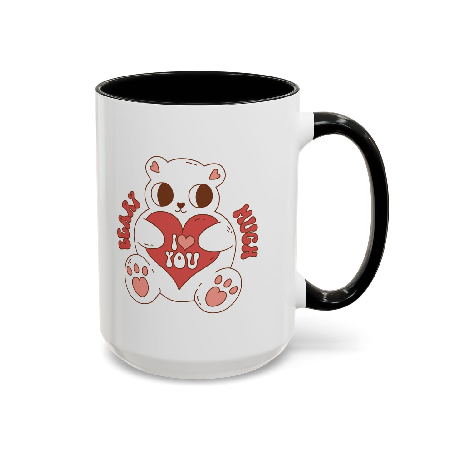 I Love You Bear Accent Coffee Mug