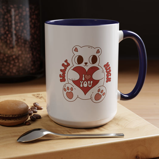 I Love You Bear Accent Coffee Mug