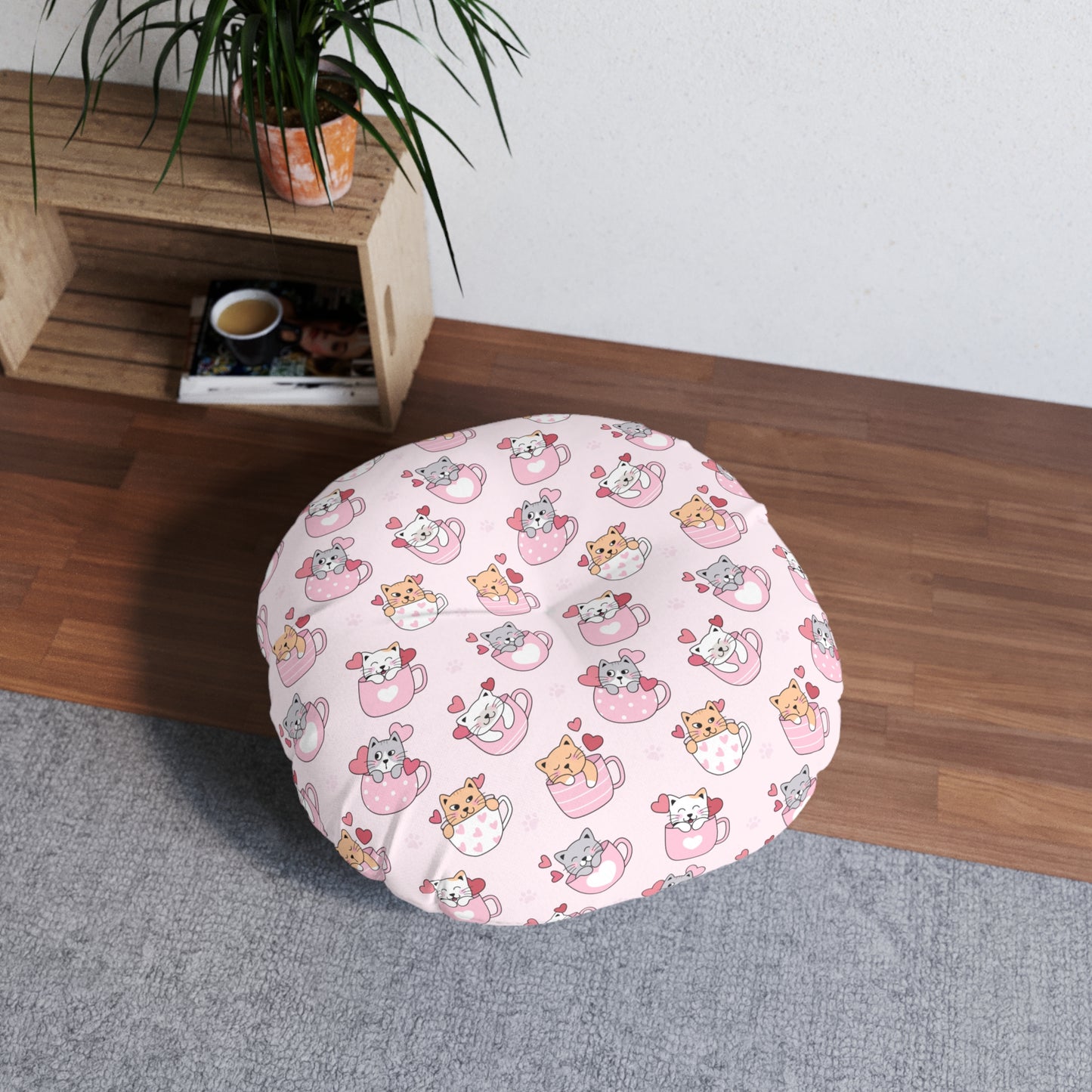 Round Tufted Floor Pillow