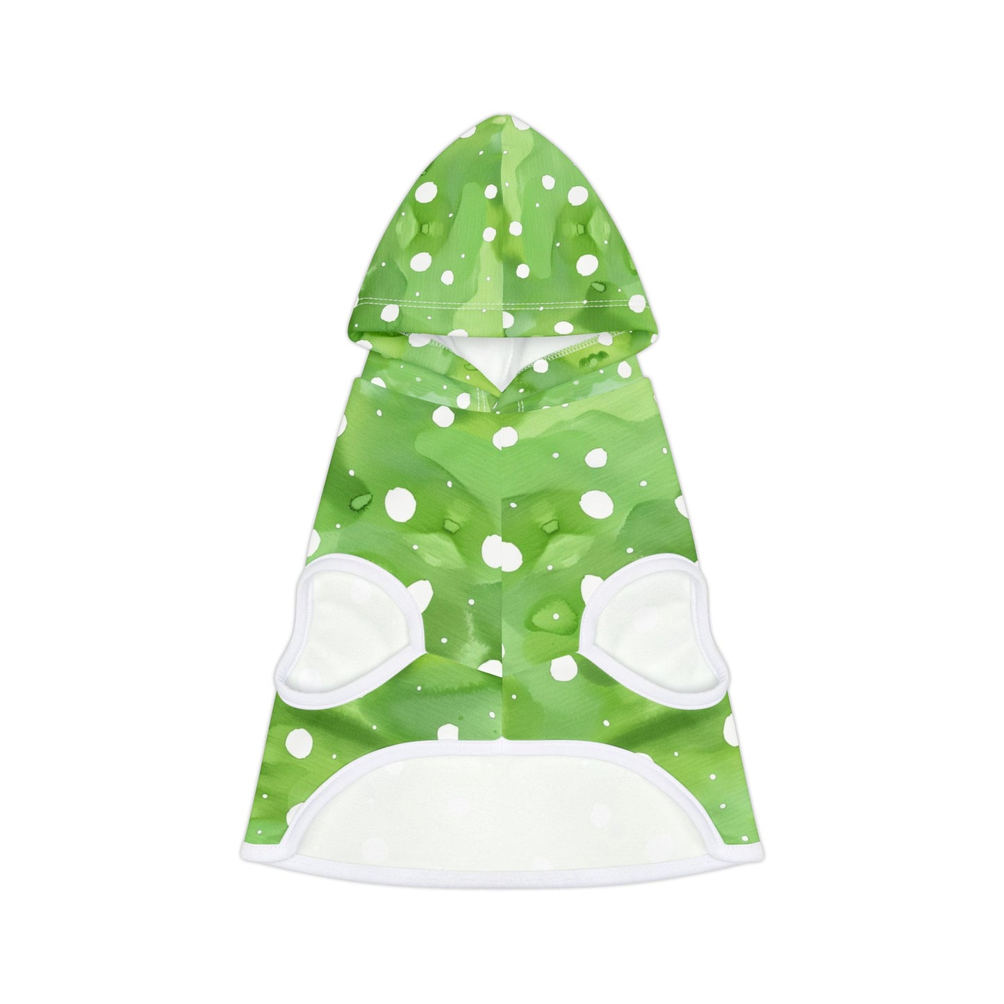 Green Watercolor Polka Dot Pet Hoodie