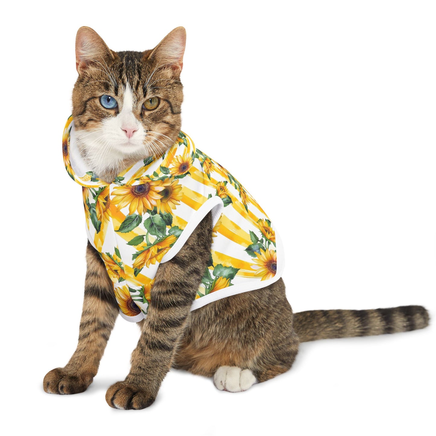 Sunflower Stripe Pet Hoodie