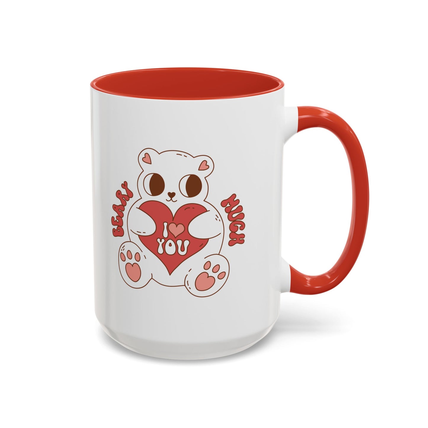 I Love You Bear Accent Coffee Mug