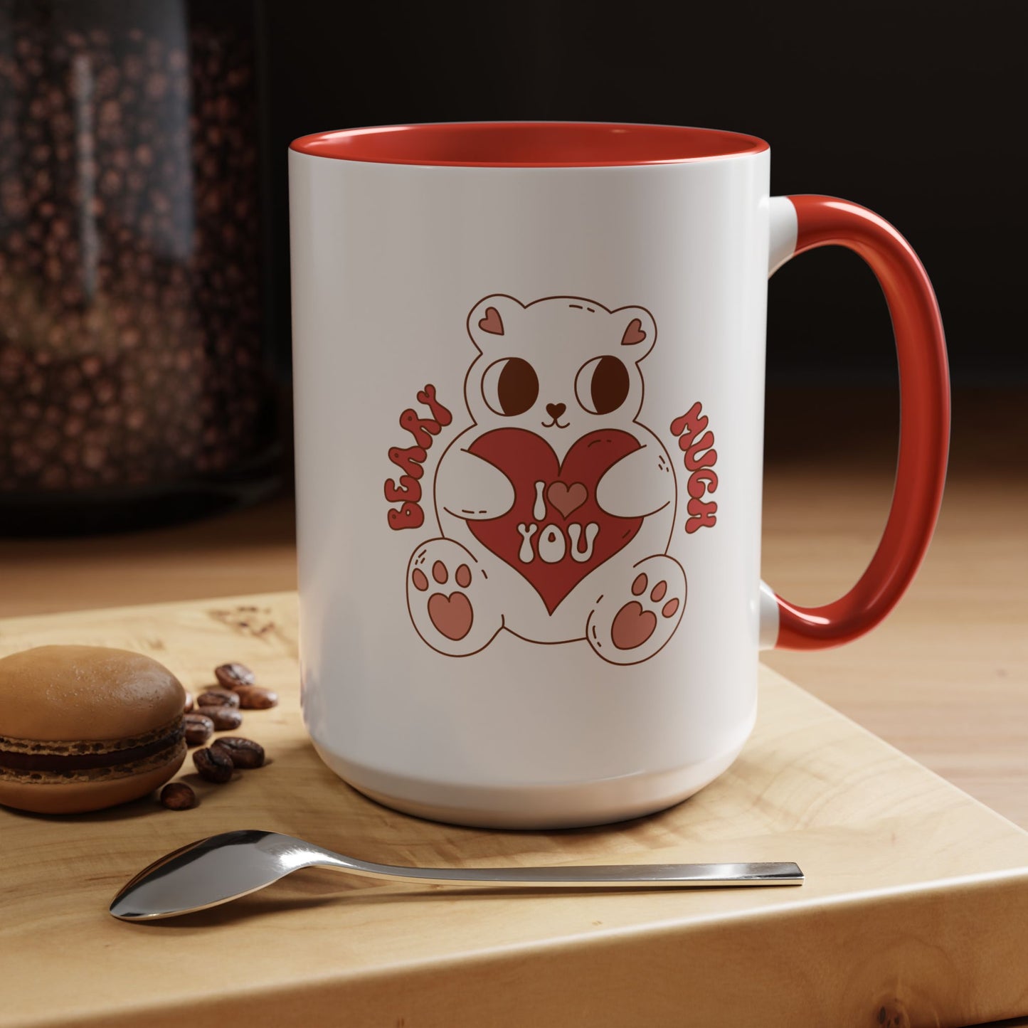I Love You Bear Accent Coffee Mug