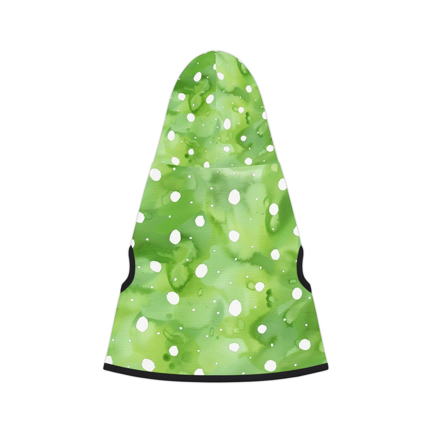 Green Watercolor Polka Dot Pet Hoodie