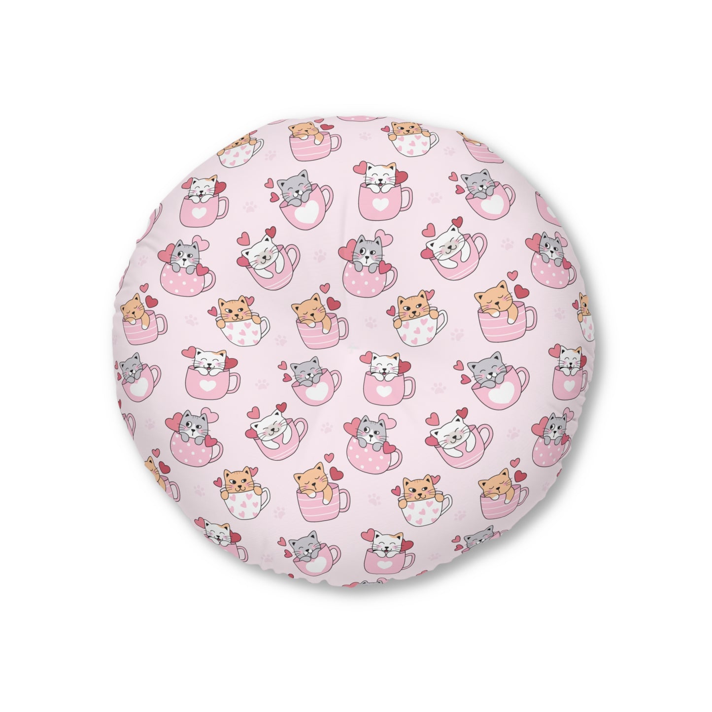 Round Tufted Floor Pillow