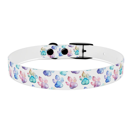 Watercolor Paw Print Dog Collar