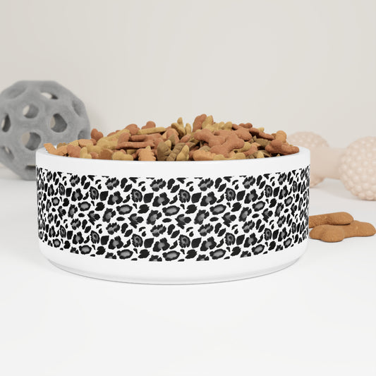 Leopard Print Ceramic Pet Bowl