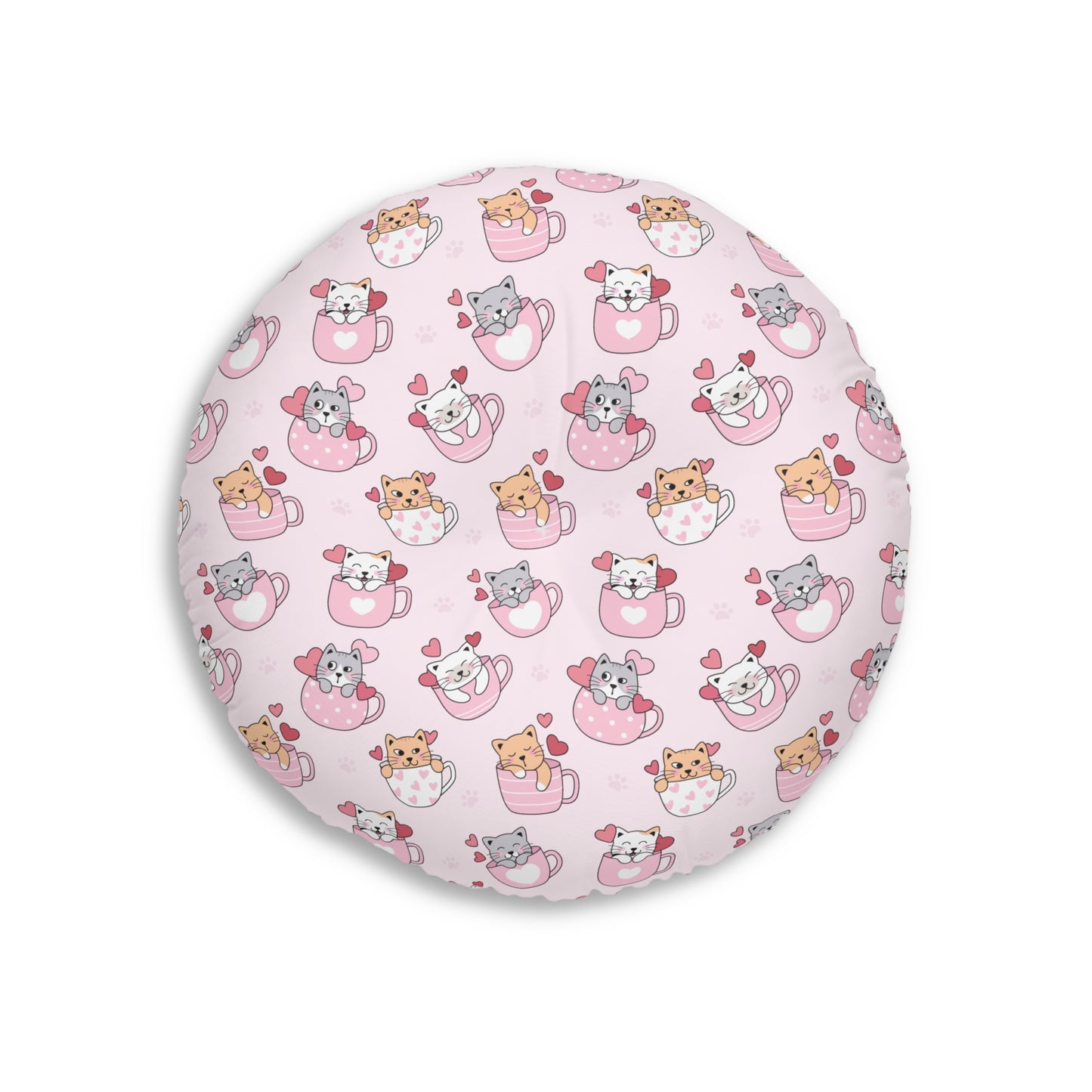 Round Tufted Floor Pillow