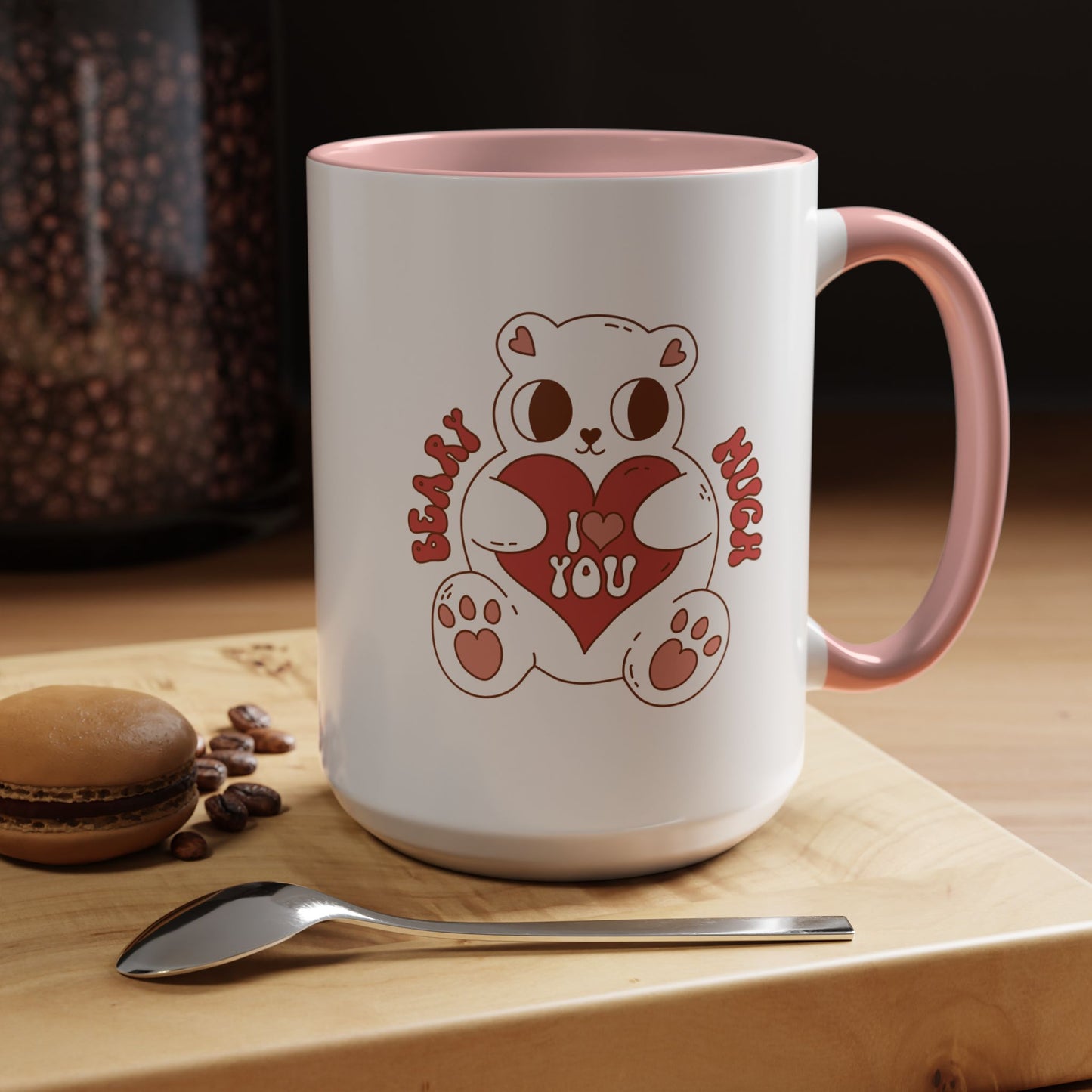 I Love You Bear Accent Coffee Mug