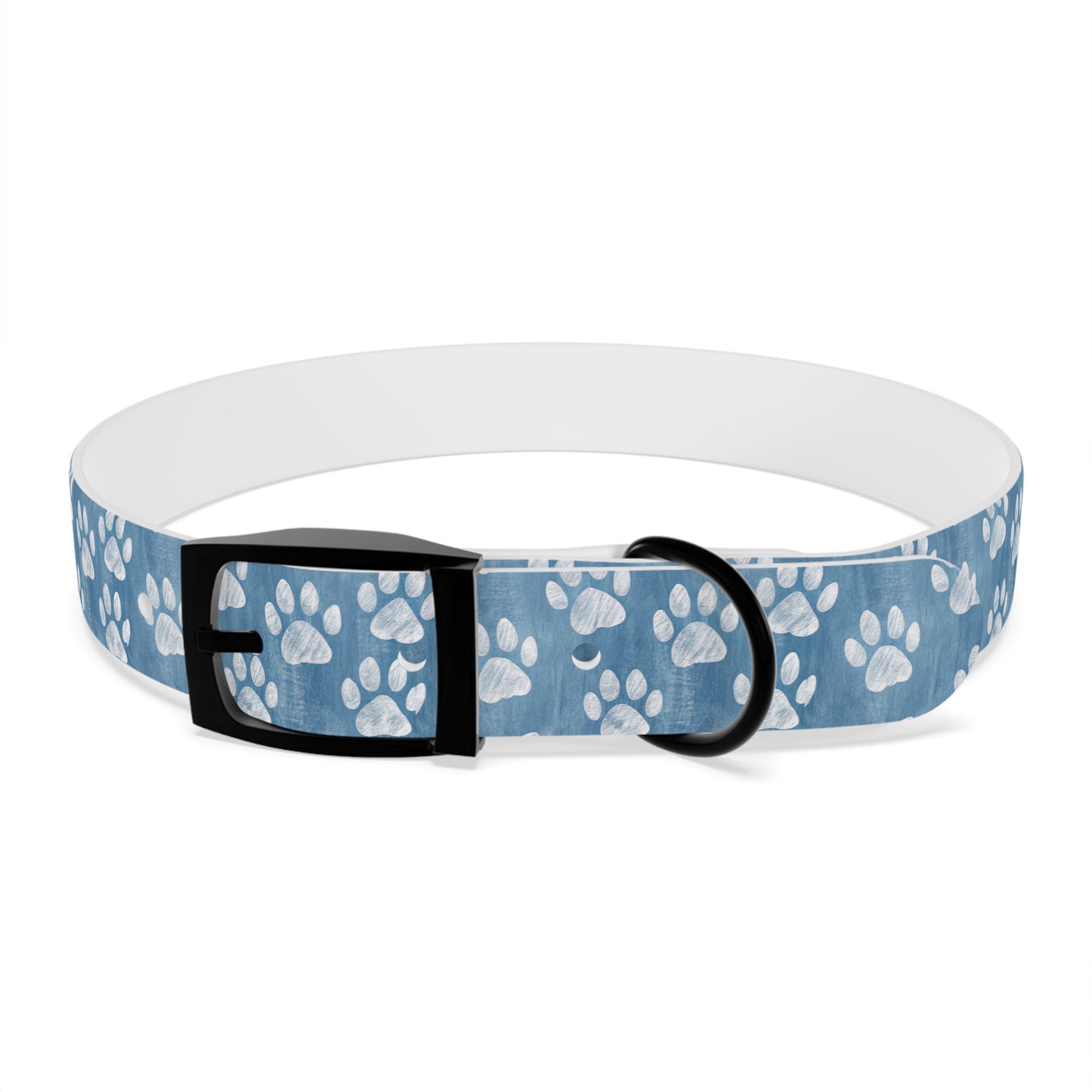 Blue Paw Print Dog Collar