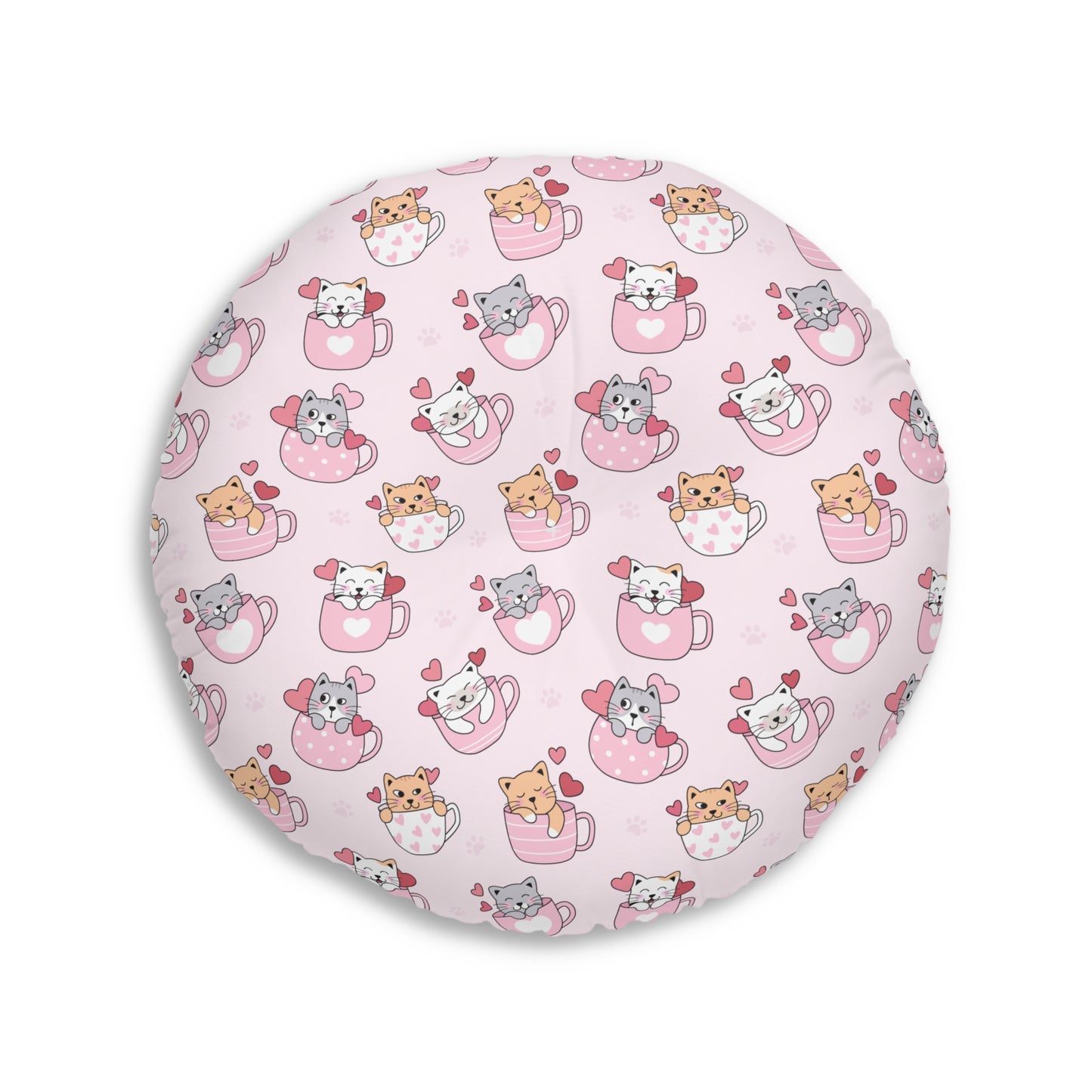 Round Tufted Floor Pillow